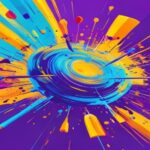 Spinning core with darts sticking out illustrating Coreball gameplay